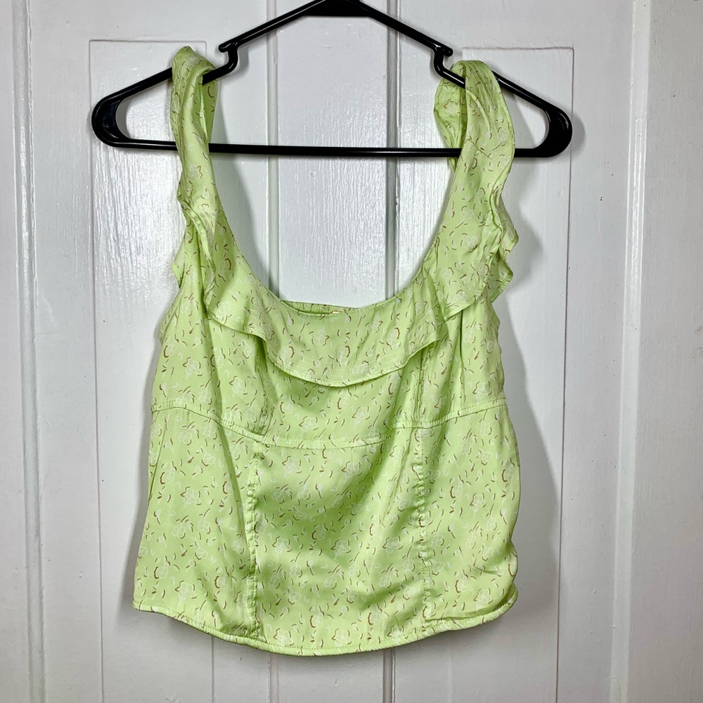 Cute Free People Light Green Tank
